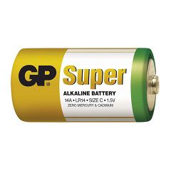 Alkalická baterie GP Super LR14 (C), 2 ks